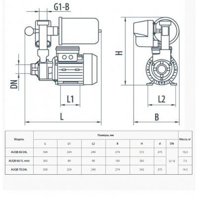 купити Насосна станція Насоси + (NPO) AUQB 60/24L в Україні на AGROmachine.com.ua