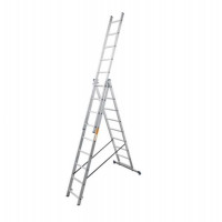 Драбина алюмінієва 3-х секційна BLUETOOLS (3х9 ступенів) (160-9026) Драбина алюмінієва 3-х секційна BLUETOOLS (3х9 ступенів) (160-9026)