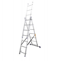 Драбина алюмінієва 3-х секційна BLUETOOLS (3х7 ступенів) (160-9024)