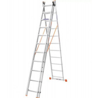 Драбина алюмінієвf 3-х секційнf BLUETOOLS (3х11 ступенів) (160-9311)