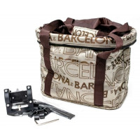 Велосумка-кошик на кермо BRAVVOS CK-084 (Барселона) 30x25x25cm, бежевий