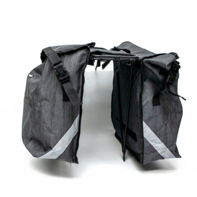 купити Велосумка штани на багажник BRAVVOS F-088, 35x30x13cm, водовідштовх. матеріалсірий, сірий в Україні на AGROmachine.com.ua