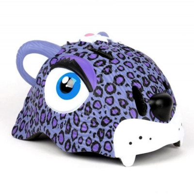 купити Шолом велосипедний Crazy Safety Пурпурний леопард, дитячий 49-55 см в Україні на AGROmachine.com.ua