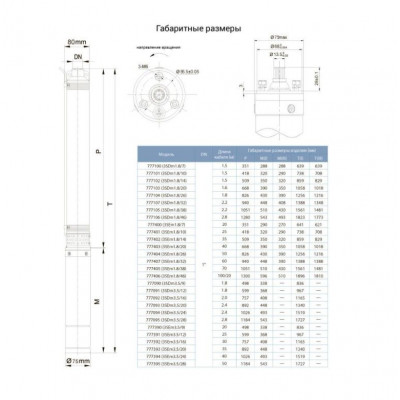 купити Насос свердловинний Dongyin 3SDm1.8/38 777105 в Україні на AGROmachine.com.ua