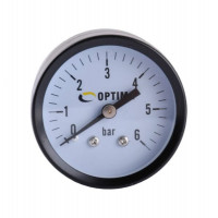 Манометр Optima 6 атм. 50мм. заднє підключення сталевий корпус Манометр Optima 6 атм. 50мм. заднє підключення сталевий корпус