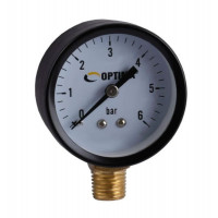 Манометр Optima 6 атм. 50 мм нижнє підключення ст.корпус