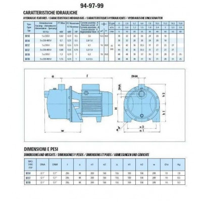 купити Насос поверхневий SAER M-94-N PL нерж. 0,37 кВт (3 м3/год, 39 м) 15652 в Україні на AGROmachine.com.ua