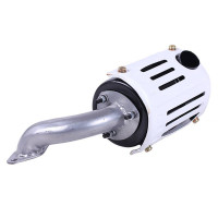 Глушник із коліном SH (Zubr) ТАТА на дизельний двигун 180N Глушник із коліном SH (Zubr) ТАТА на дизельний двигун 180N