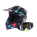 купити Шолом мотоциклетний кросовий MD-911 VIRTUE (чорний із кольоровою графікою, size S) з окулярами в Україні на AGROmachine.com.ua