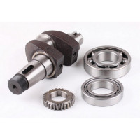 Колінвал у зборі під конус TATA на дизельний двигун 190N + підшипники 2 шт. + шестерня