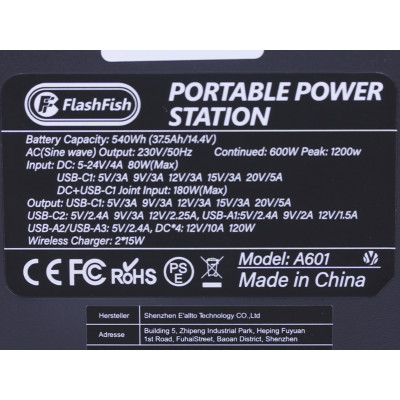 купити Портативна зарядна станція FlashFish A601 150000mAh 600W в Україні на AGROmachine.com.ua