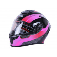 Шолом мотоциклетний інтеграл MD-813 VIRTUE (чорно-бузковий матовий, size M)