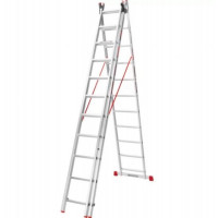 Драбина алюмінієва 3-х секційна Квітка PRO (3х11 сходинок) (110-9311)