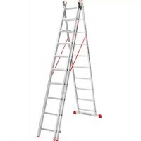Драбина алюмінієва 3-х секційна Квітка PRO (3х10 сходинок) (110-9310) Драбина алюмінієва 3-х секційна Квітка PRO (3х10 сходинок) (110-9310)