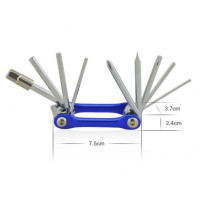 Мультитул BC-BT833D, 10 функцій: шестигранний. 2-2.5-3-4-5-6-8, торкс, викрутки +-silver Мультитул BC-BT833D, 10 функцій: шестигранний. 2-2.5-3-4-5-6-8, торкс, викрутки +-silver