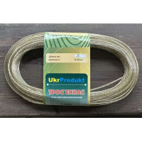 Трос металополімерний, побутовий 3мм (латунована сталь) 20м + 2 шт Duplex